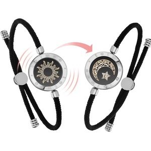 TOTWOO Long Distance Touch Bracelets for Couples, Vibration & Light up